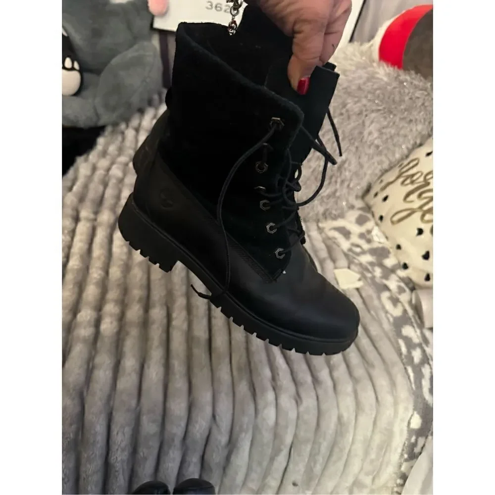 Sz 9 timberland jayne lace up combat hiking boot/bootie l